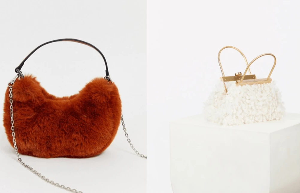 Πορτοκαλί fur τσάντα από asos €24.99 - Fuzzy τσάντα Cult Gaia €305