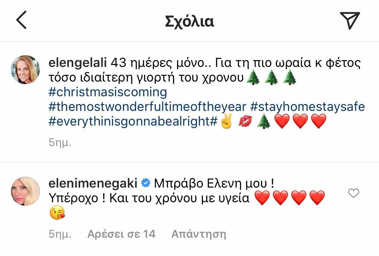 Ελένη Μενεγάκη | Ο χριστουγεννιάτικος στολισμός και το σχόλιο σε στενή συνεργάτιδά της