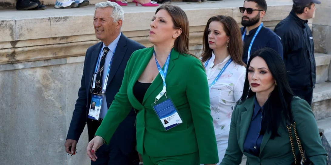 Ζωή Κωνσταντοπούλου | Με τον σύντροφό της, Διαμαντή Καραναστάση στο Προεδρικό Μέγαρο