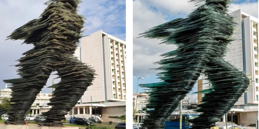 Καθαρίστηκε και λάμπει ξανά ο "Δρομέας" του Βαρώτσου - Ανάρτηση Κώστα Μπακογιάννη [εικόνες]