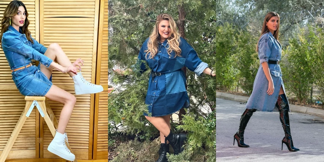 Ντένιμ φόρεμα | Το trend που φορούν οι Ελληνίδες παρουσιάστριες