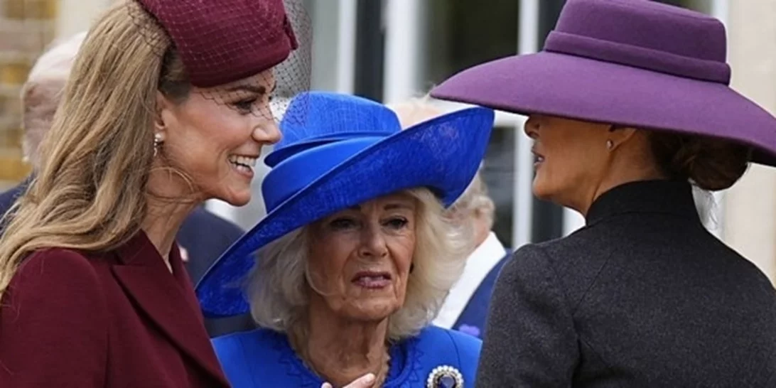 Η βασίλισσα Καμίλα κάνει νεύμα στην πριγκίπισσα Kate όσο μιλούσε στη Μελάνια - Η σκηνή που έγινε viral