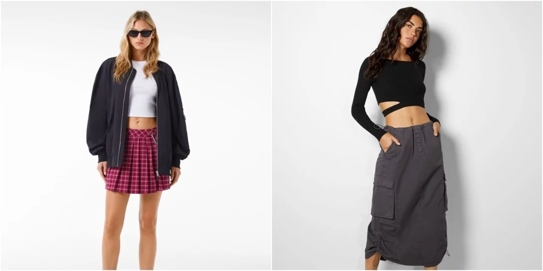 Parachute & Plate Skirt | Ανακαλύψαμε τις must have φούστες του φθινοπώρου στη νέα συλλογή της Bershka