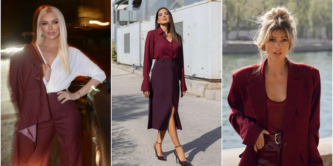 Πώς φορούν το μπορντό οι διάσημες Ελληνίδες