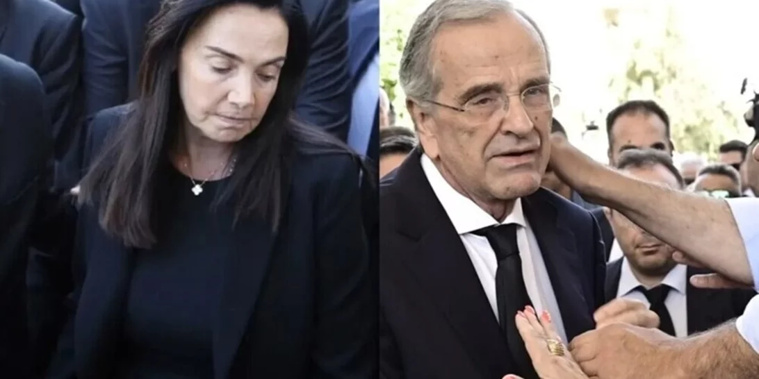 Συντετριμμένοι ο Αντώνης και η Γεωργία Σαμαρά στην κηδεία της κόρης τους