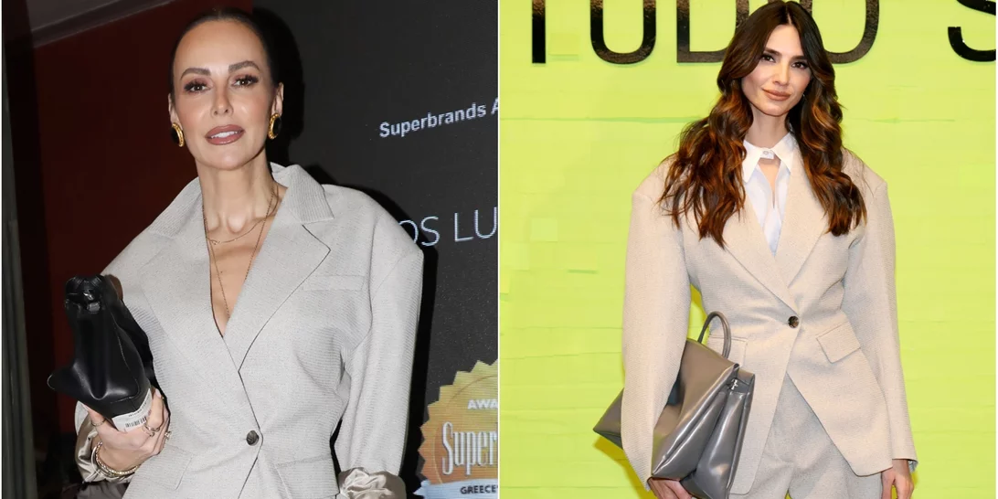 Η Ηλιάνα Παπαγεωργίου και η Μπέττυ Μαγγίρα φόρεσαν το ίδιο ανοιξιάτικο κοστούμι από την H&M