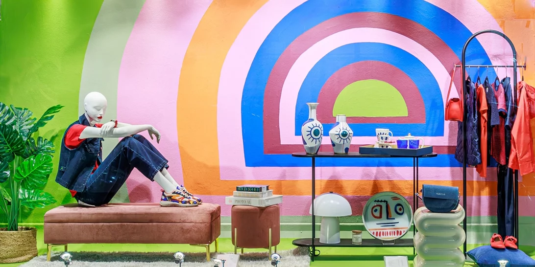 Οι ανοιξιάτικες βιτρίνες του notos γεμίζουν χρώμα το κέντρο της Αθήνας