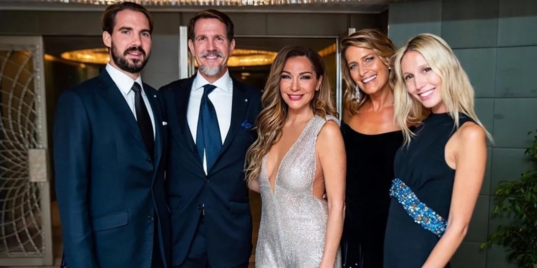 Η Τατιάνα Μπλάτνικ με δημιουργία Celia Kritharioti στην εκδήλωση The Hellenic Initiative