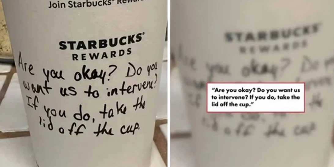 "Είσαι καλά; Θες να επέμβουμε; Αν χρειάζεσαι βοήθεια βγάλε το καπάκι από το ποτήρι"