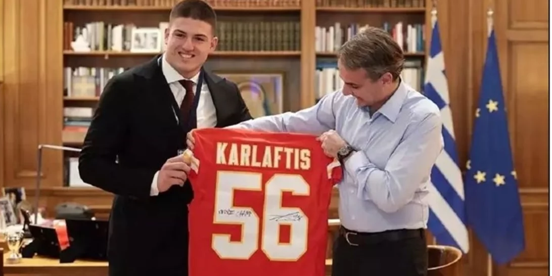 Ο Μητσοτάκης συνάντησε τον "Greek Freak" του NFL- Τον πρώτο Έλληνα που κατέκτησε το Super Bowl