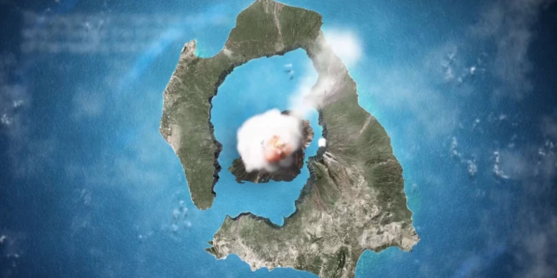 Βίντεο | Οι ηφαιστειακές εκρήξεις που διαμόρφωσαν την Σαντορίνη