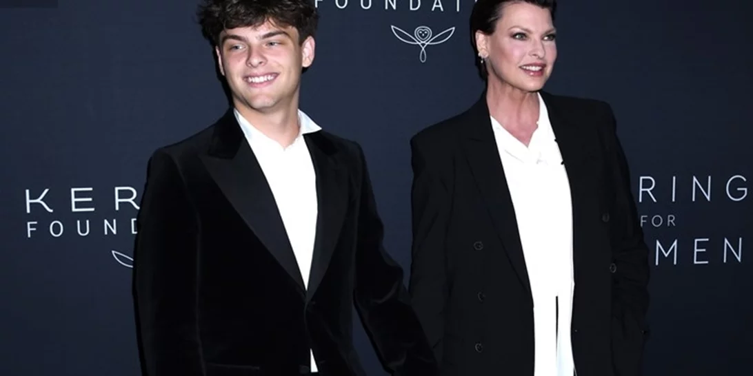 Η Linda Evangelista με τον μοναχογιό της, τον 17χρονο Augustin