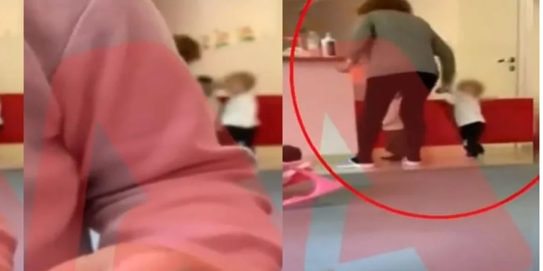 Θεσσαλονίκη | Βίντεο-ντοκουμέντο - Η στιγμή που η βρεφονηπιοκόμος χαστουκίζει ένα παιδί και το τραβάει με μανία