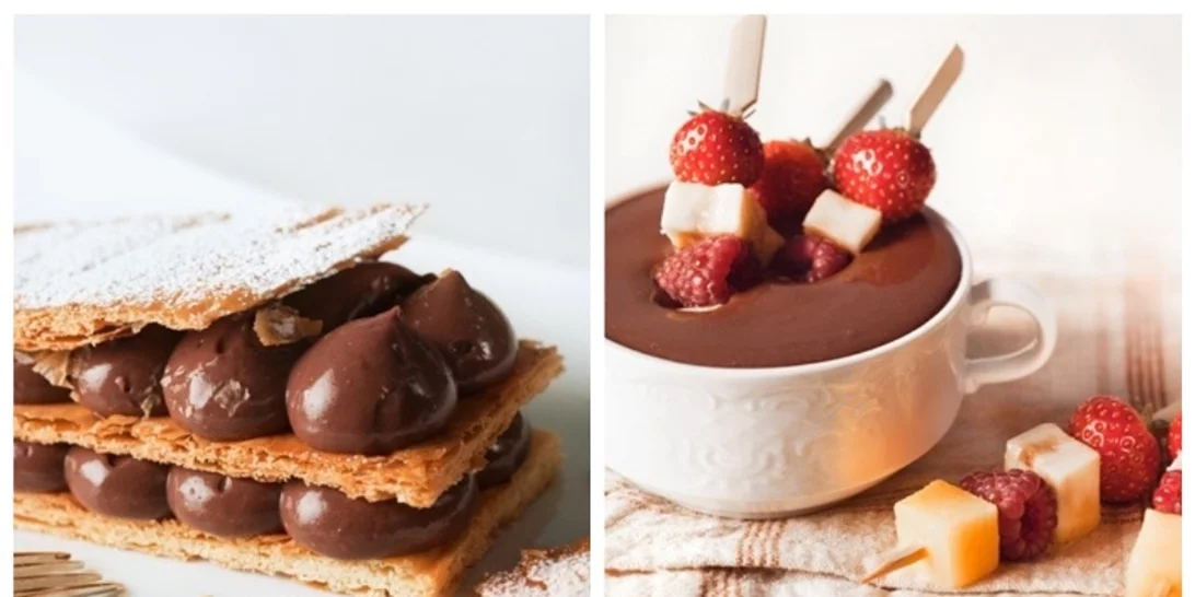 Μιλφέιγ, κορμός πραλίνας και Fondue Σοκολάτας | Τα επιδόρπια του πασχαλινού τραπεζιού