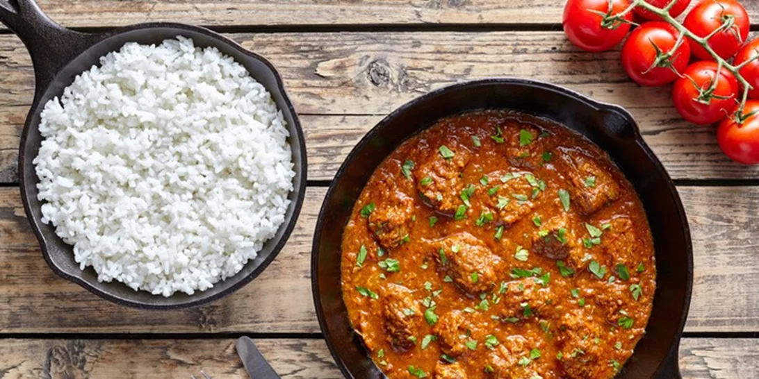 Συνταγή για μοσχάρι κοκκινιστό με ρύζι