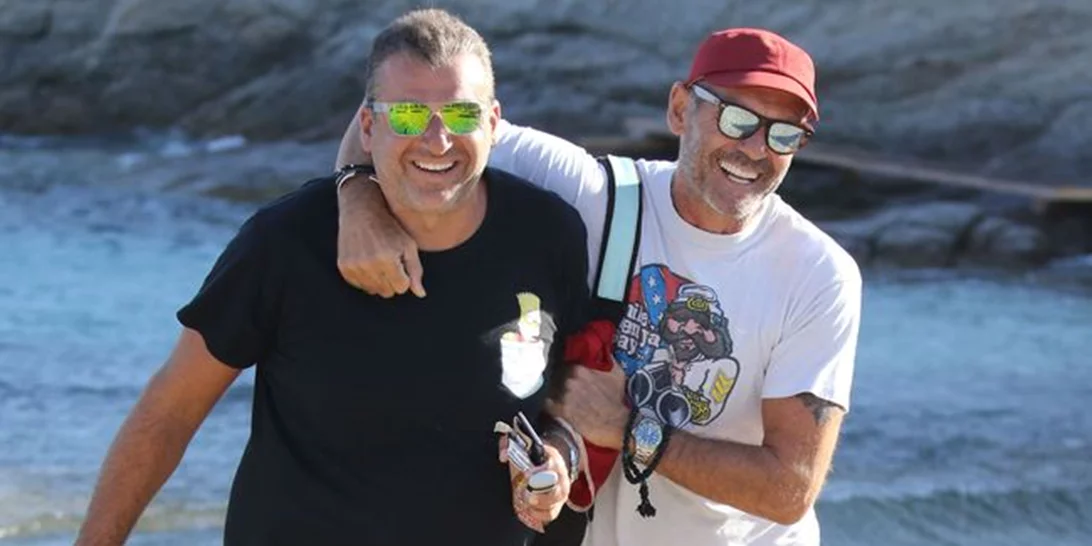 Γιώργος Λιάγκας - Πέτρος Κωστόπουλος: Η συνάντησή τους στη Μύκονο