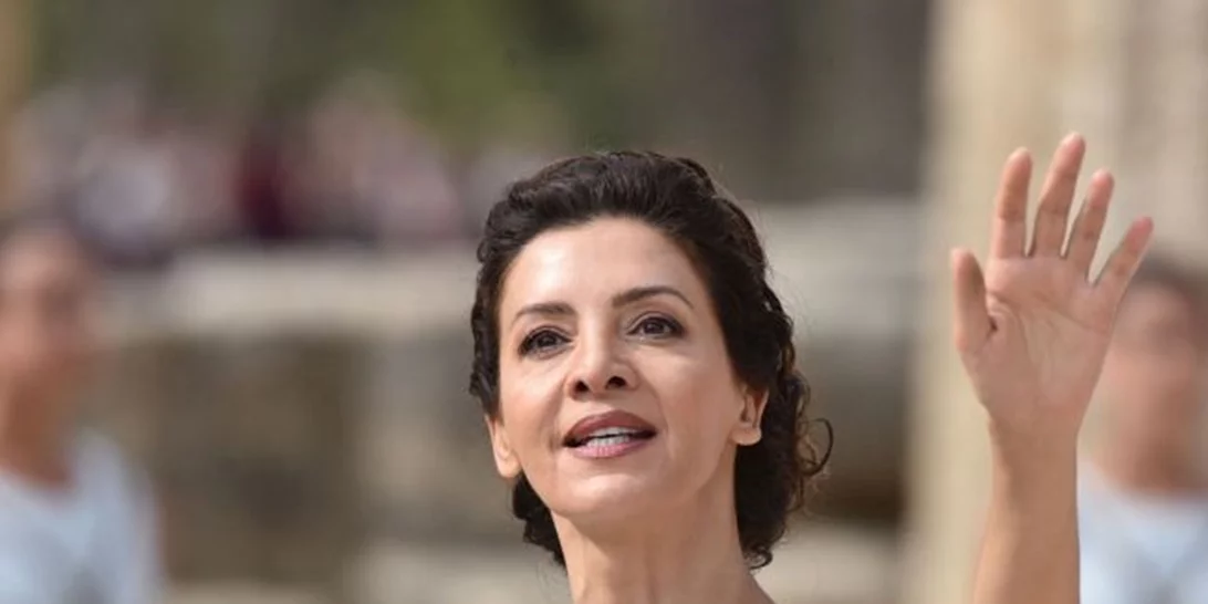 Κατερίνα Λέχου: Εντυπωσιακή στην πρόβα την αφής της Ολυμπιακής Φλόγας