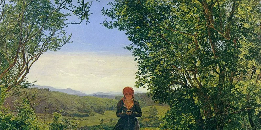 Πίνακας του 19ου αιώνα απεικονίζει γυναίκα να κρατά... κινητό!