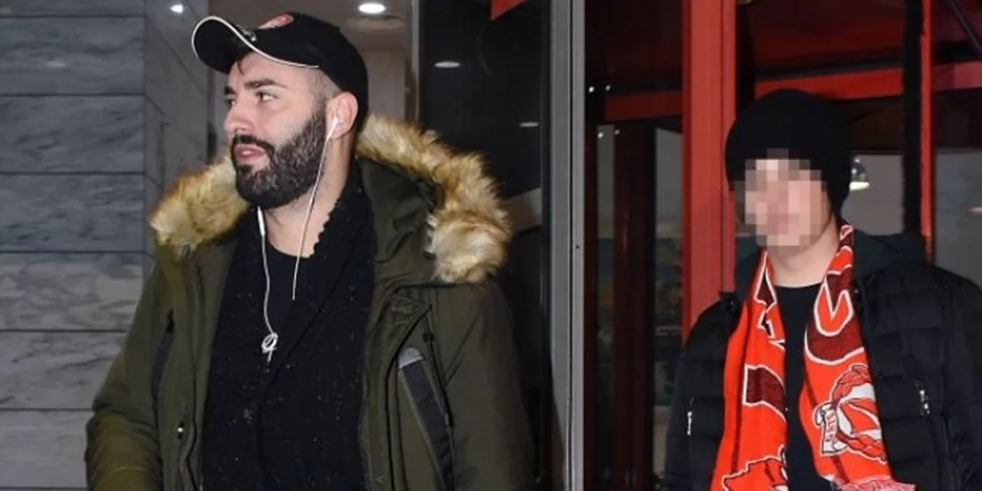 Θοδωρής Μισόκαλος | Με τον γιο της Ελένης Μενεγάκη, Άγγελο, στο γήπεδο