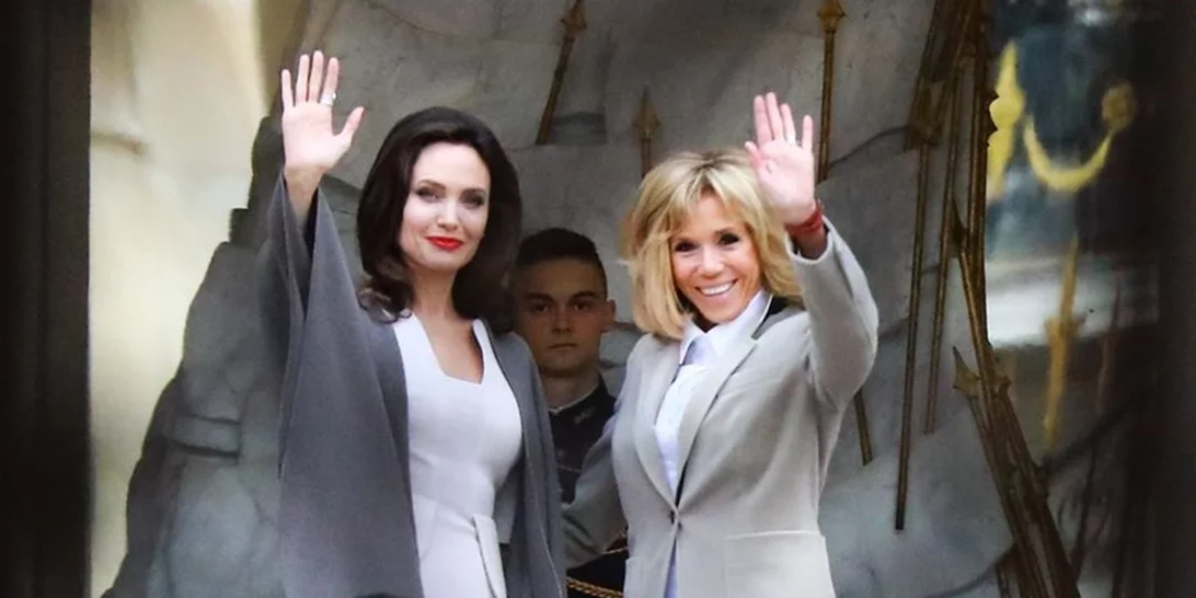 Όταν η Angelina Jolie συνάντησε τη Brigitte Macron