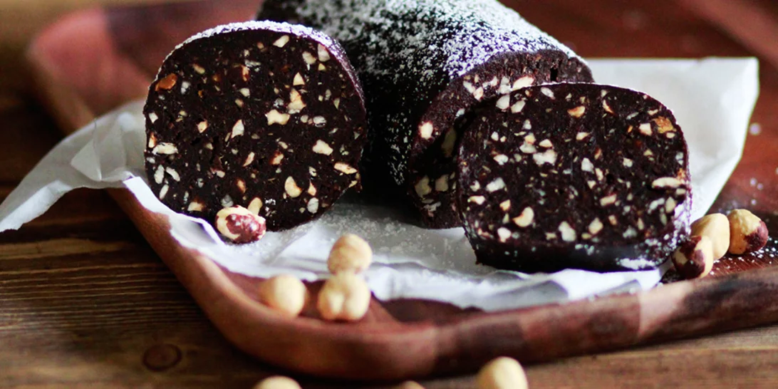 Vegan κορμός σοκολάτας χωρίς ζάχαρη, έτοιμος σε 5 λεπτά