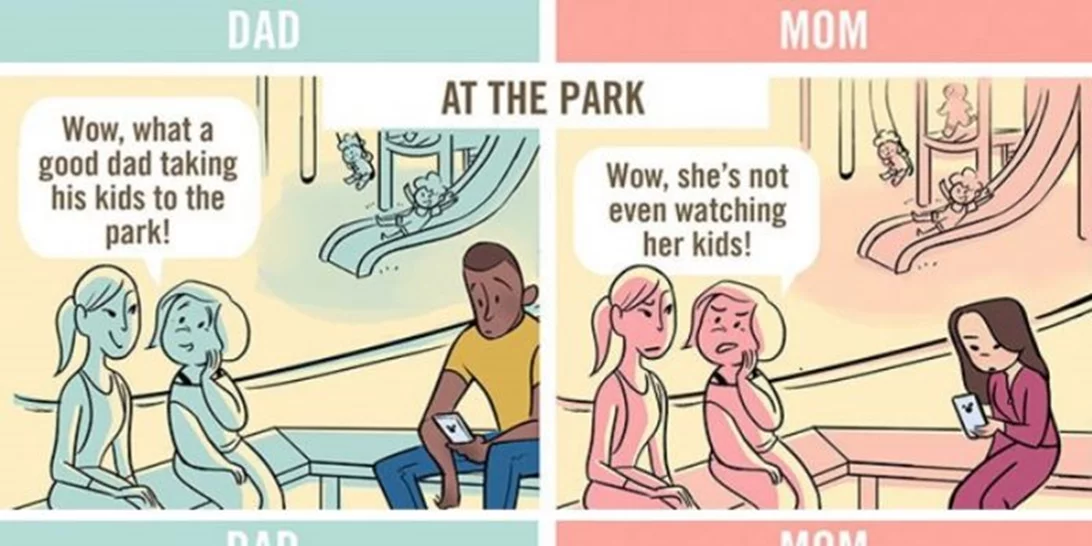 5 σκίτσα δείχνουν πόσο διαφορετικά αντιμετωπίζονται οι μαμάδες από τους μπαμπάδες