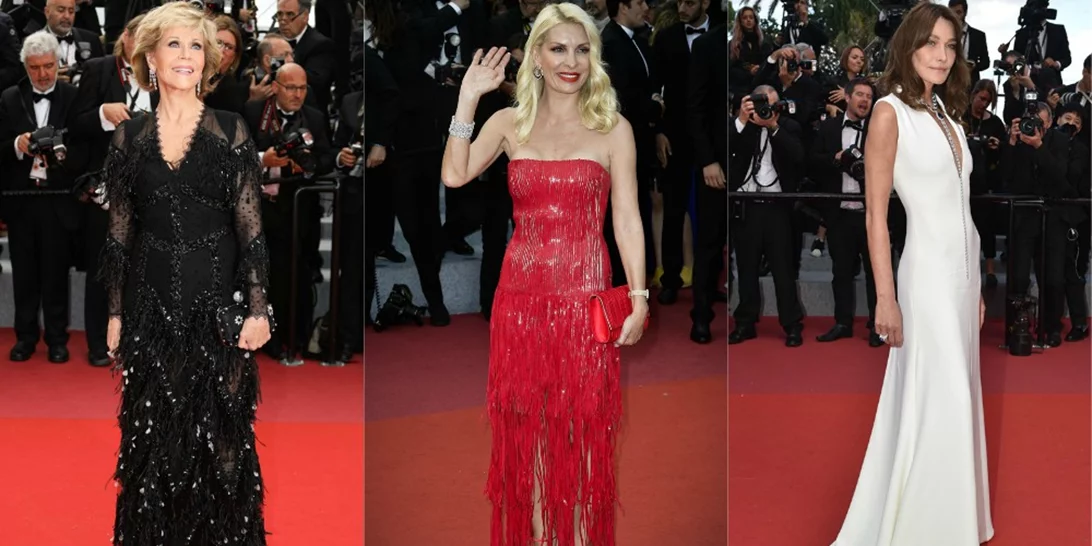 Ελένη Μενεγάκη, Jane Fonda & Carla Bruni στο κόκκινο χαλί των Καννών!