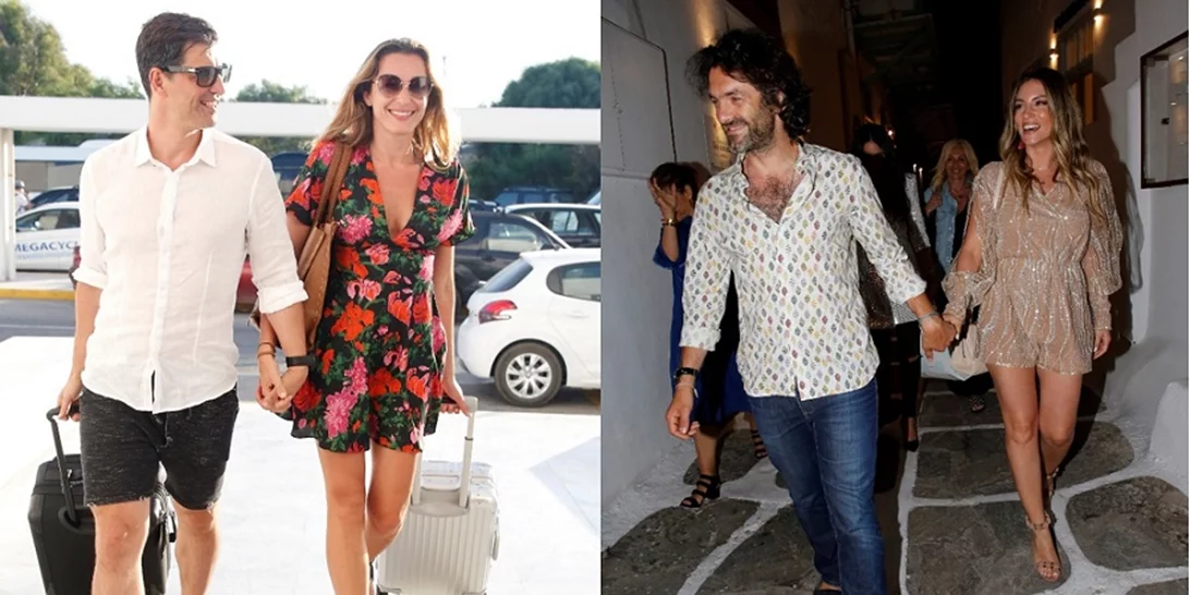 Επώνυμα ζευγάρια στα σοκάκια και τις παραλίες της Μυκόνου