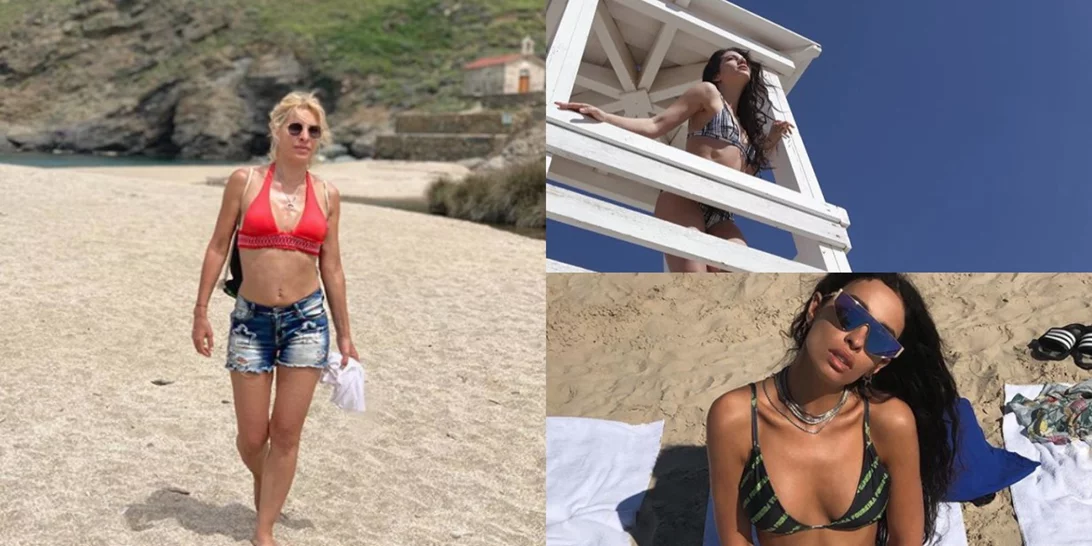 Οι Ελληνίδες βγήκαν στις παραλίες | Ποιες γνωστές κυρίες φόρεσαν τα μαγιό τους το σαββατοκύριακο