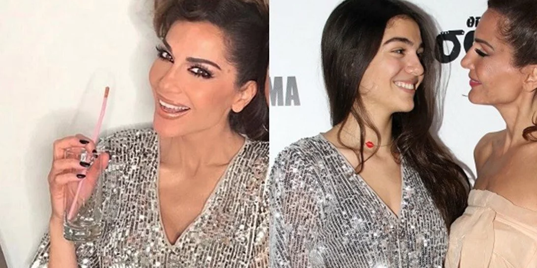 Από εμάς είναι ναι! Η Μελίνα Νικολαΐδη δανείστηκε το φόρεμα της Δέσποινας Βανδή για να πάει στο θέατρο