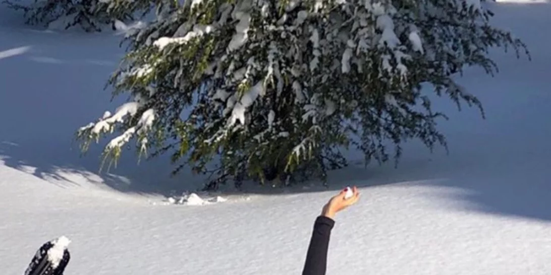 Κωνσταντίνα Σπυροπούλου | Περιπετειώδης απόδραση στον χιονισμένο Παρνασσό (pics,video)