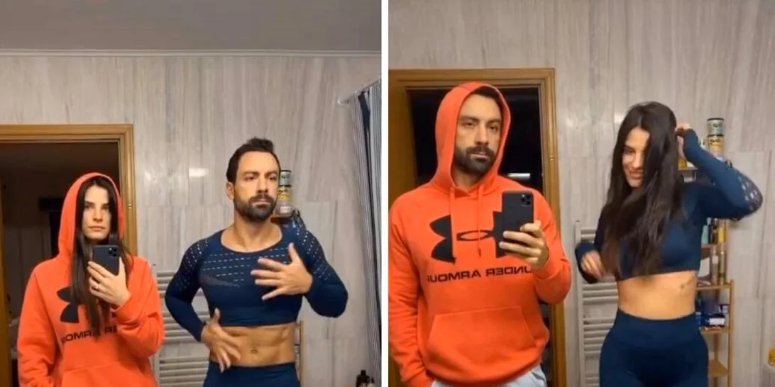 Σάκης Τανιμανίδης - Χριστίνα Μπόμπα | Κάνουν το viral video του Tik Tok με τον χορό και την ανταλλαγή ρούχων