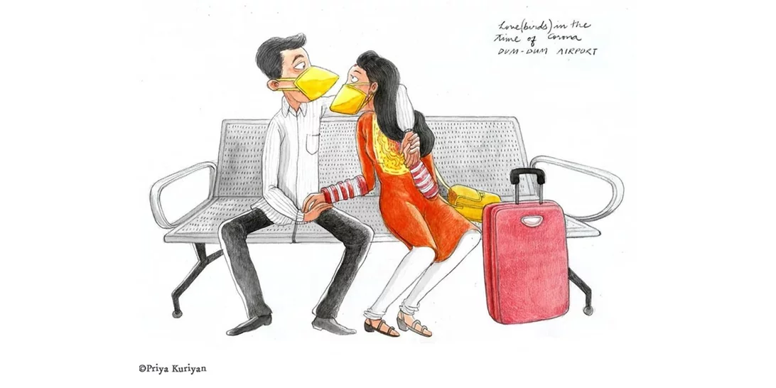 Πώς αποτυπώνει μία illustrator τη νέα κανονικότητα με τις μάσκες