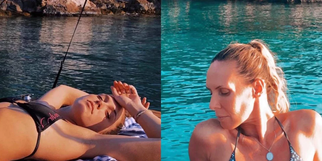 Εβελίνα Παπούλια-Αφροδίτη Λιάντου | Οι εντυπωσιακές φωτογραφίες με μαγιό από τις διακοπές τους