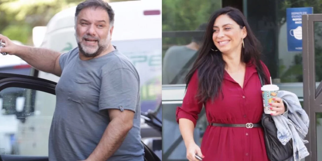 Νάνσυ Αντωνίου | Με maxi κόκκινο φόρεμα στο πλευρό του Γρηγόρη Αρναούτογλου