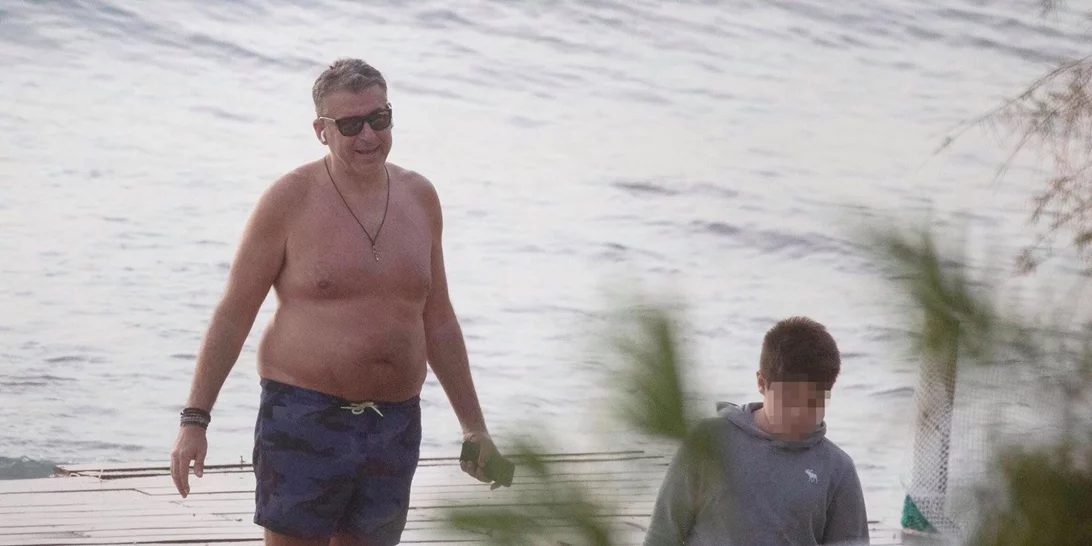 Γιώργος Λιάγκας | Για μπάνιο με τον γιο του, Γιάννη (pics)