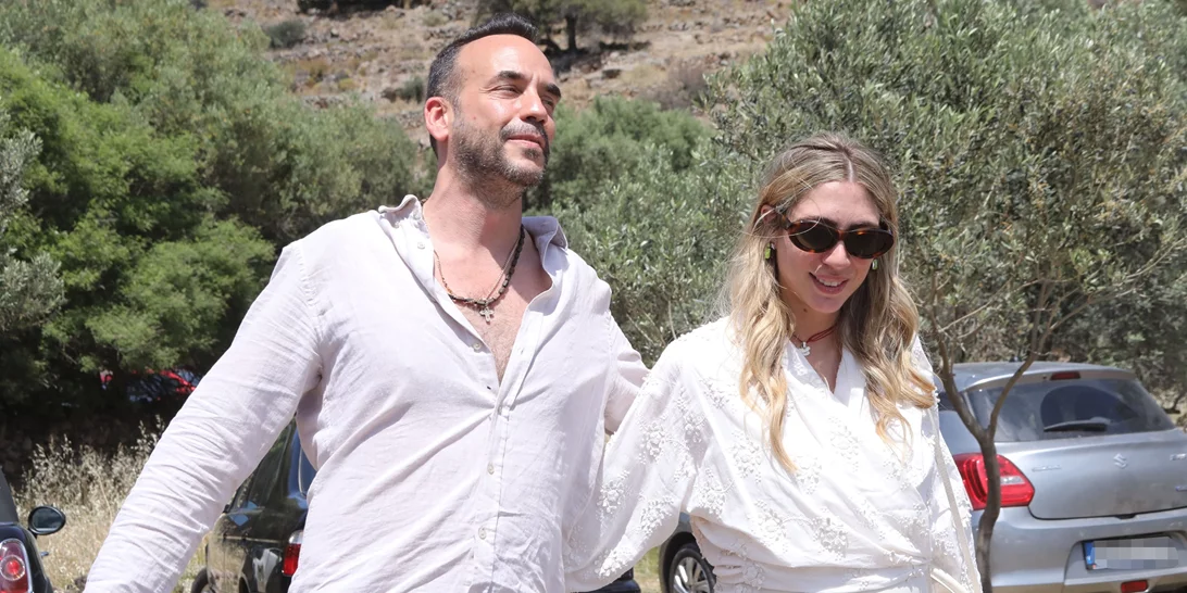Πάνος Μουζουράκης - Μαριλού Κόζαρη | Η πρώτη εμφάνιση των νεόνυμφων μία μέρα μετά τον γάμο