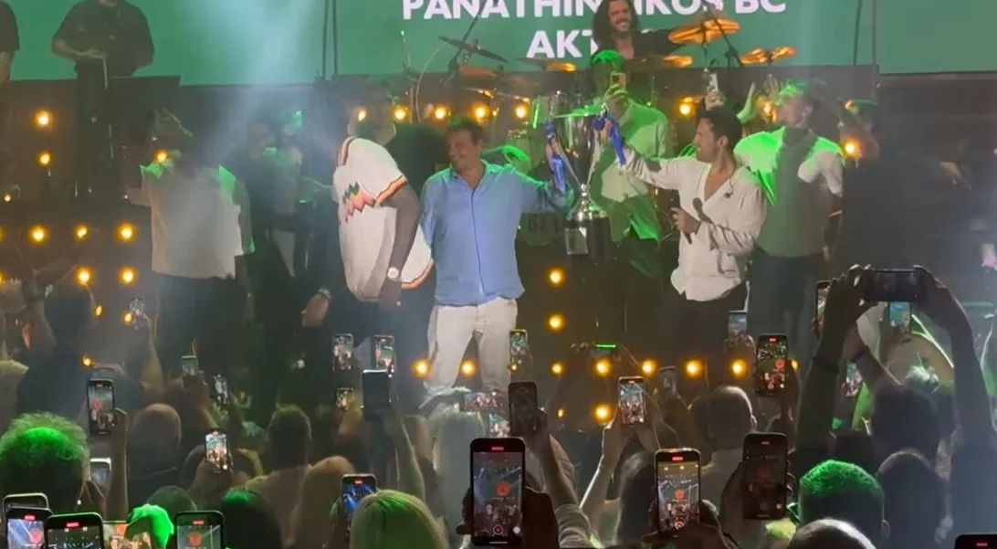 Το ξέφρενο γλέντι του Παναθηναϊκού στον Κωνσταντίνο Αργυρό