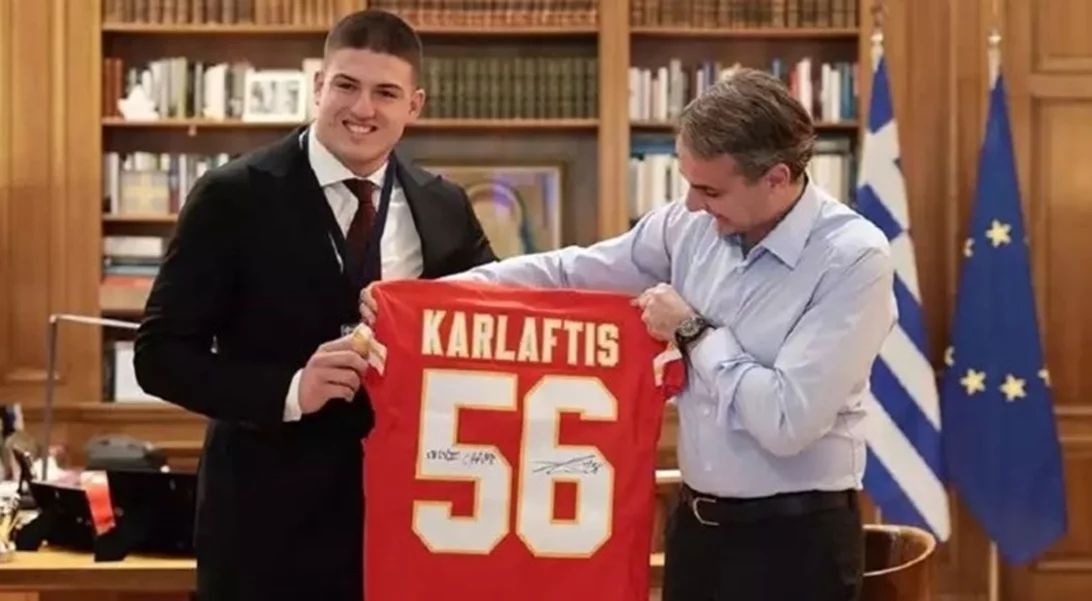 Ο Μητσοτάκης συνάντησε τον "Greek Freak" του NFL- Τον πρώτο Έλληνα που κατέκτησε το Super Bowl