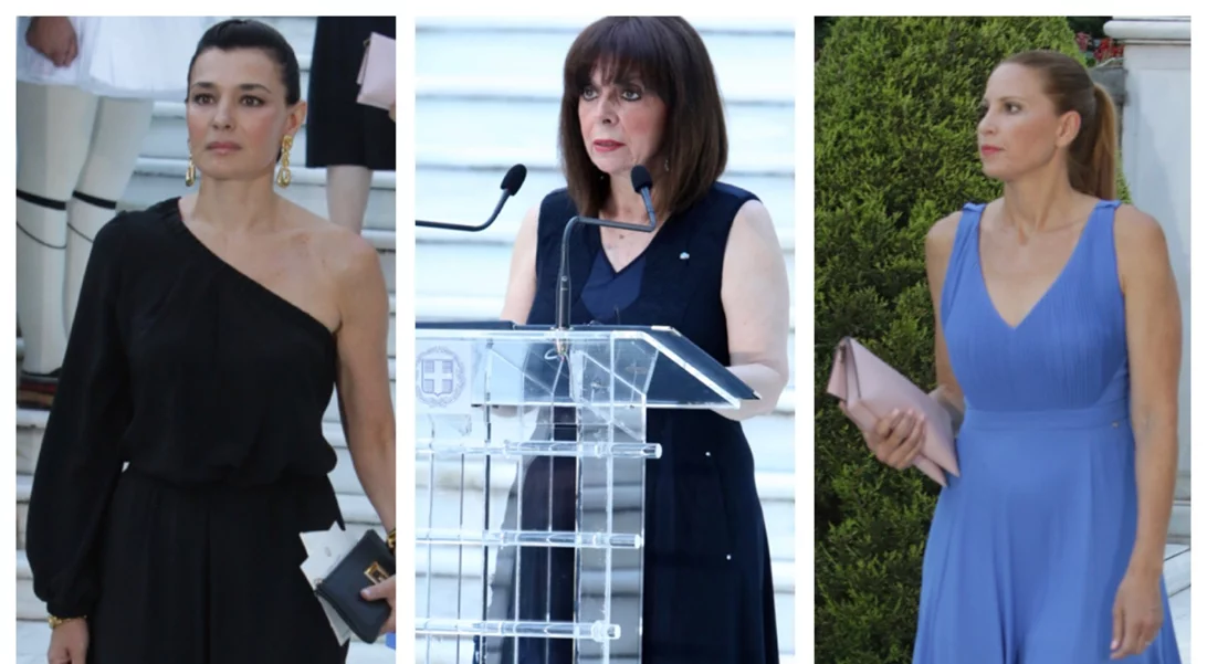 Δεξίωση στο Προεδρικό Μέγαρο για την αποκατάσταση της Δημοκρατίας | Οι ενδυματολογικές επιλογές των κυριών