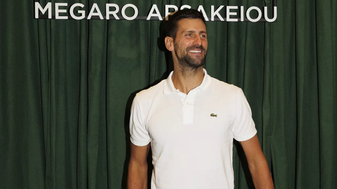 Ο GOAT και Χρυσός Ολυμπιονίκης Νόβακ Τζόκοβιτς στο νέο κατάστημα Lacoste στο Μέγαρο Αρσακείου
