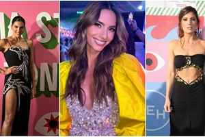 Η Έλενα Παπαρίζου με χρυσό custom-made φόρεμα στη σκηνή των βραβείων Mad VMA 2024 - εικόνα 4