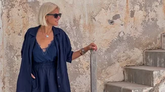 Χριστίνα Κοντοβά | Με total black σύνολο στο Ωδείο Ηρώδου Αττικού