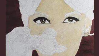 Marina Leon -  Η έκθεση ζωγραφικής "A night at the opera"  στο φουαγιέ του θεάτρου Παλλάς