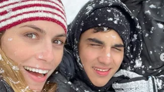 Ντορέττα Παπαδημητρίου | Παιχνίδια στο χιόνι με τους γιους της, Διονύση και Φίλιππο