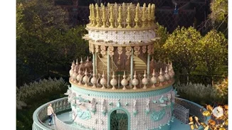 Περίπτερο σαν τριώροφη τούρτα γάμου από την Joana Vasconcelos