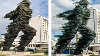 Καθαρίστηκε και λάμπει ξανά ο "Δρομέας" του Βαρώτσου - Ανάρτηση Κώστα Μπακογιάννη [εικόνες]