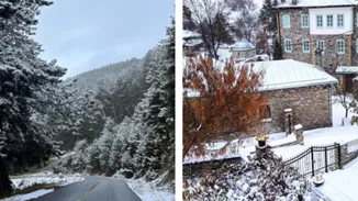 Έπεσαν τα πρώτα χιόνια | Μαγευτικές εικόνες από τα χιονισμένα ορεινά της Δυτικής Μακεδονίας