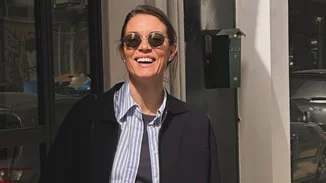 Βίκυ Καγιά | Το black & white σύνολό της στην πρεμιέρα της ταινίας "Πολύδροσο"