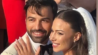 Αντρέας Γεωργίου και Σιμώνη Χριστοδούλου με ασορτί denim looks